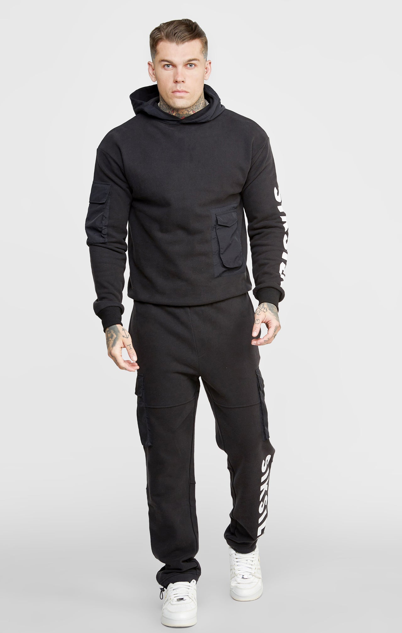 Black Contrast Pocket Cargo Pant (2)