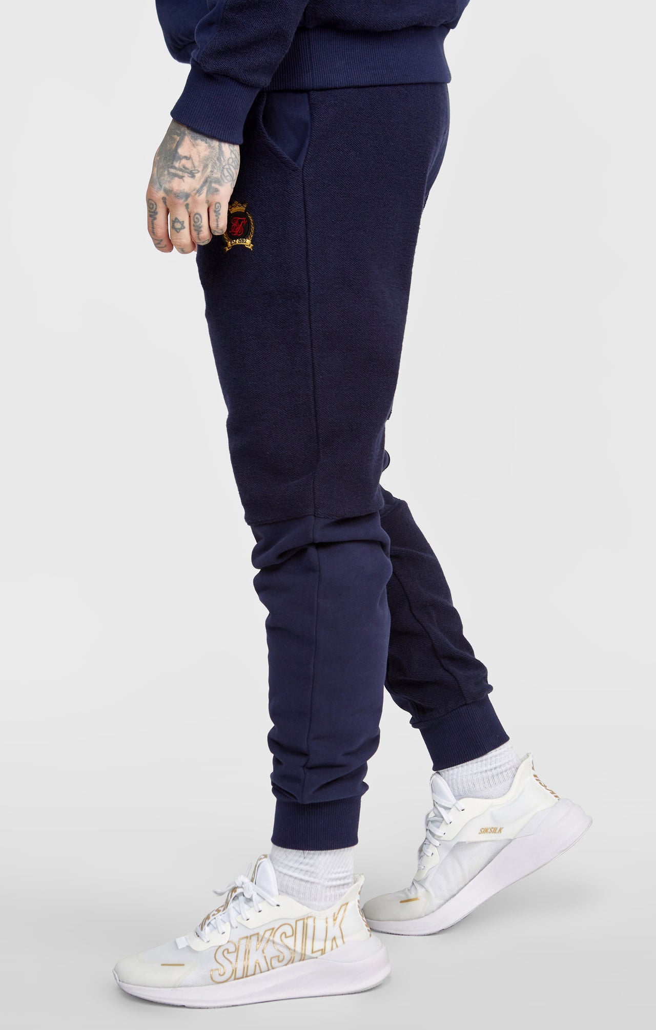 Navy Cut And Sew Reverse Jogger (1)