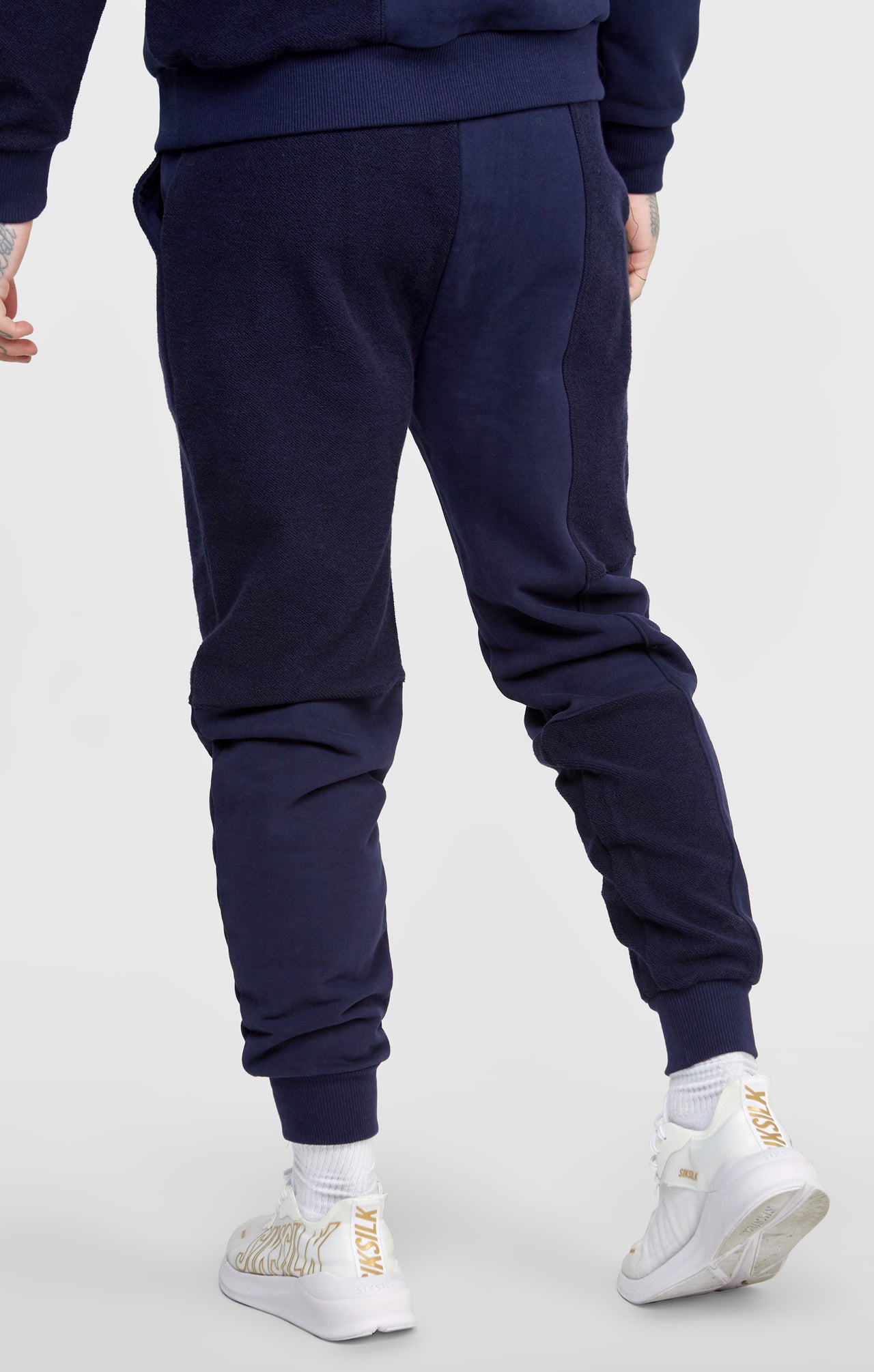 Navy Cut And Sew Reverse Jogger (2)