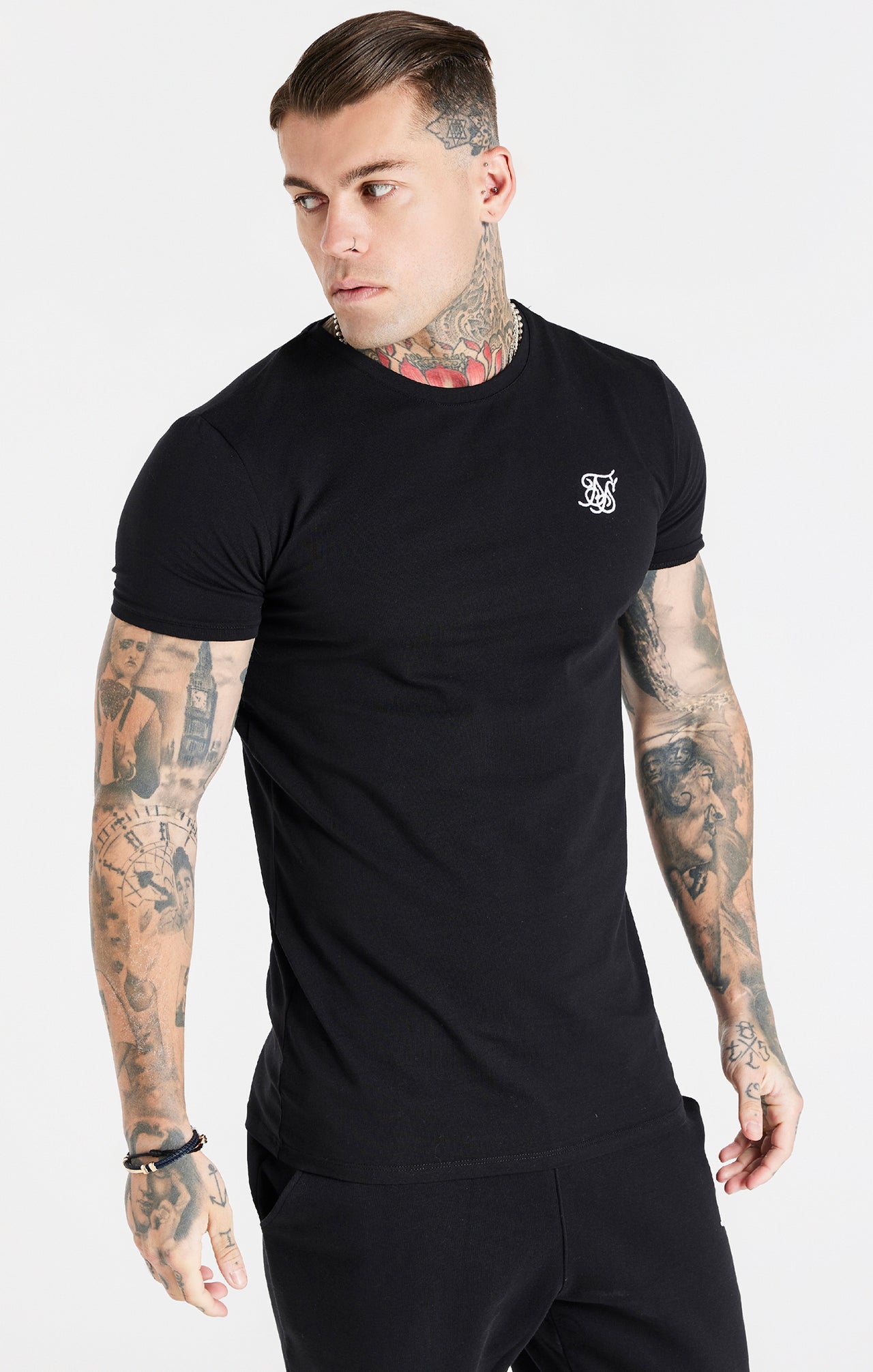 Black Twin Pack Muscle Fit T-Shirt (6)