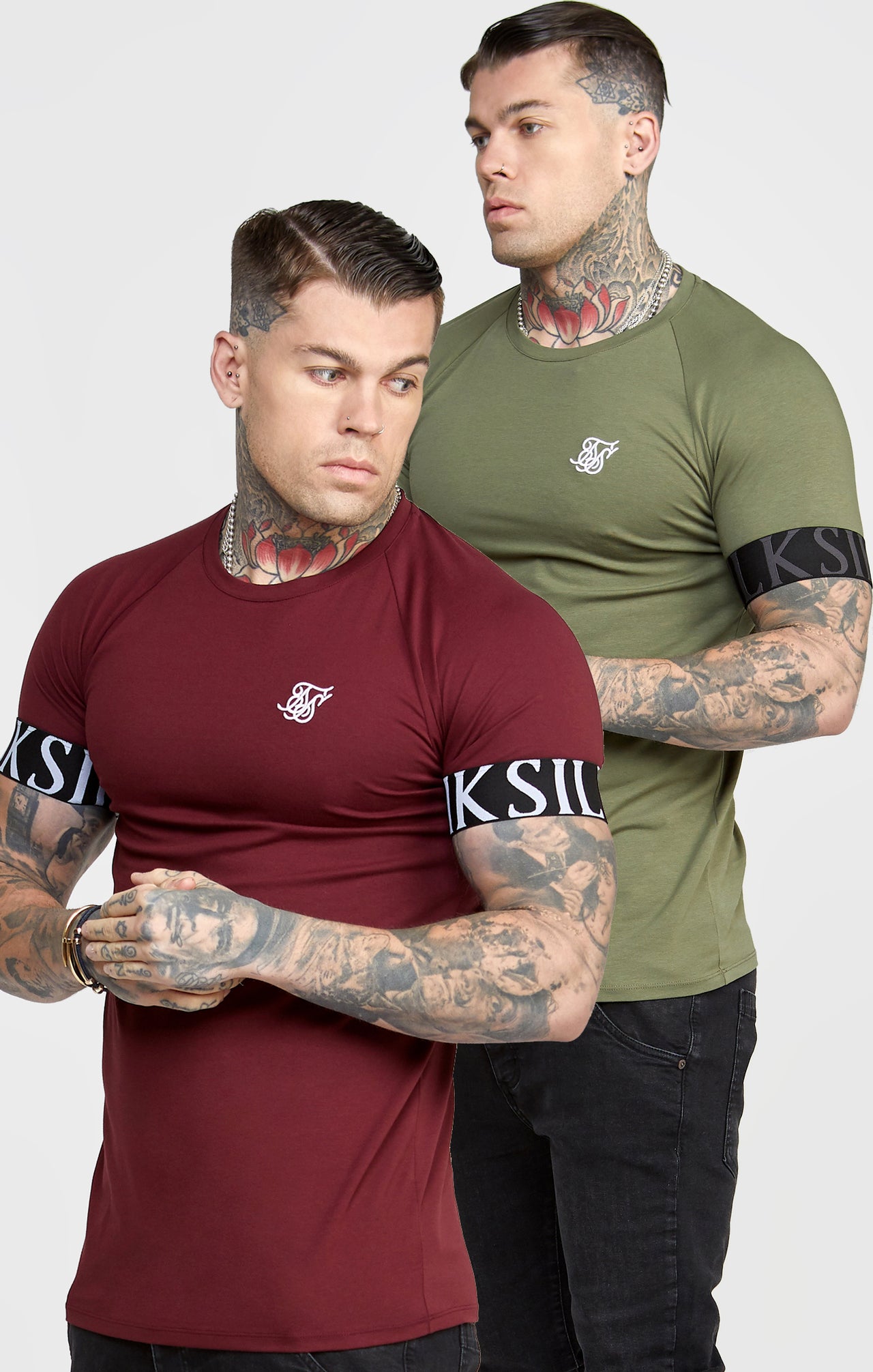 Khaki Twin Pack Muscle Fit Tech T-Shirt