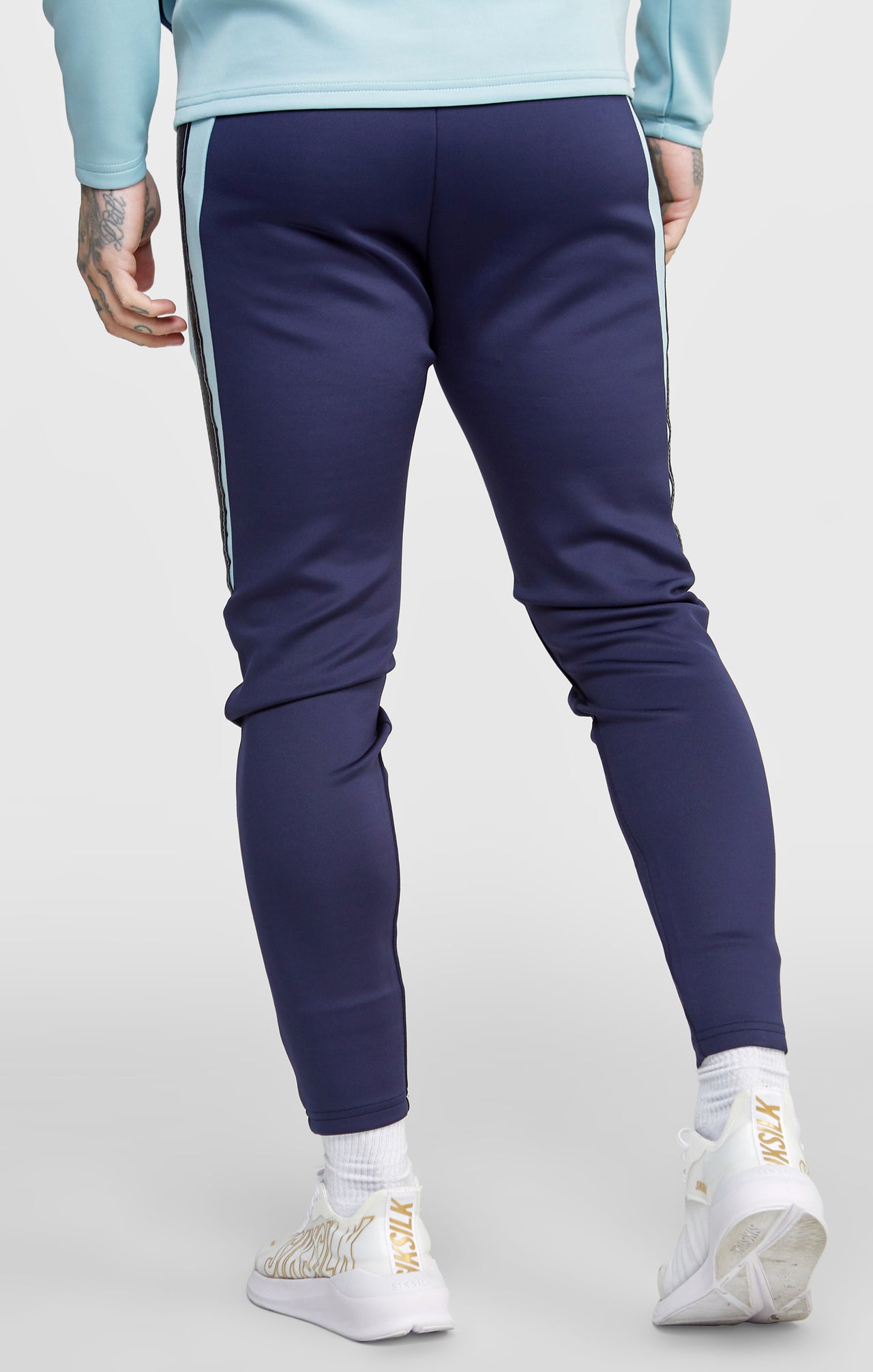 Navy Zip Through Hoodie And Jogger Tracksuit Set (3)