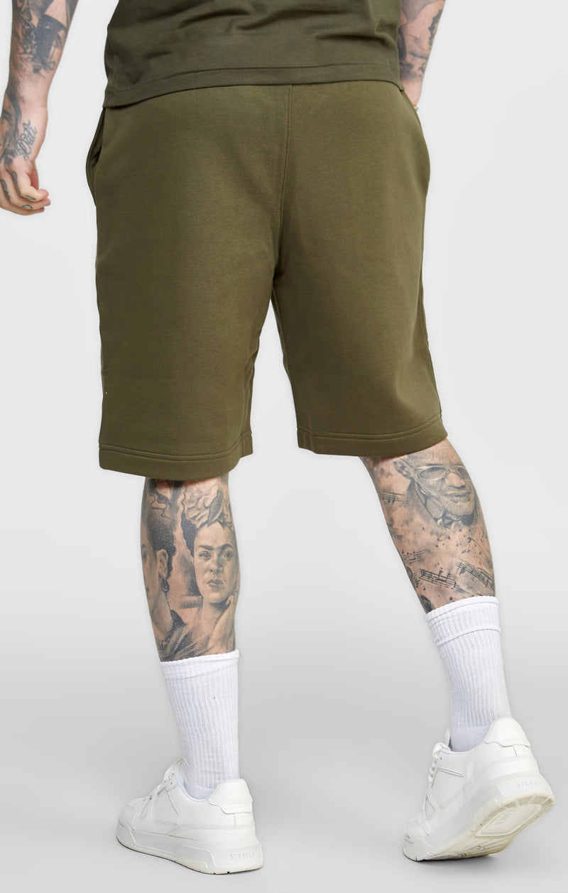 Khaki Essential Fleece Short (1)