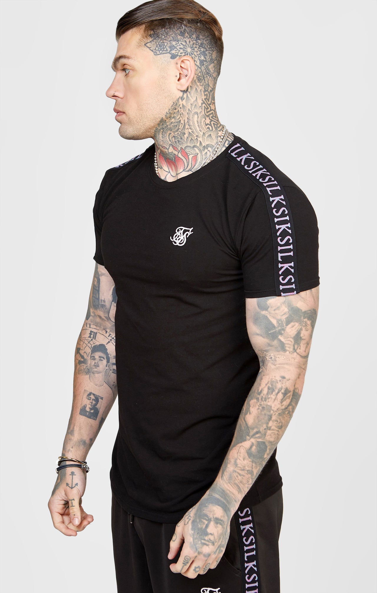 Black Taped Logo T-Shirt