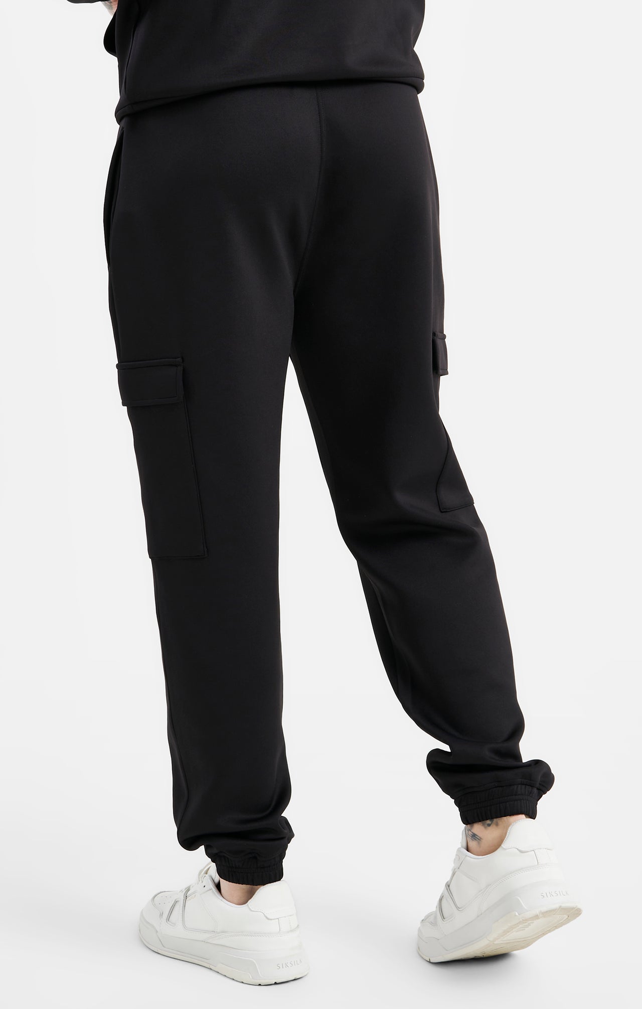 Black Poly Cargo Joggers (3)