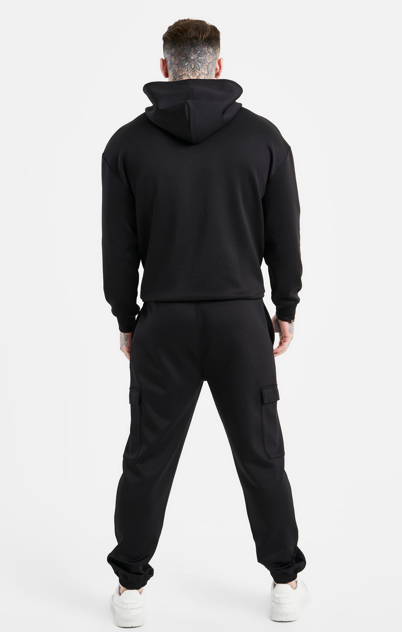 Black Poly Cargo Joggers (4)