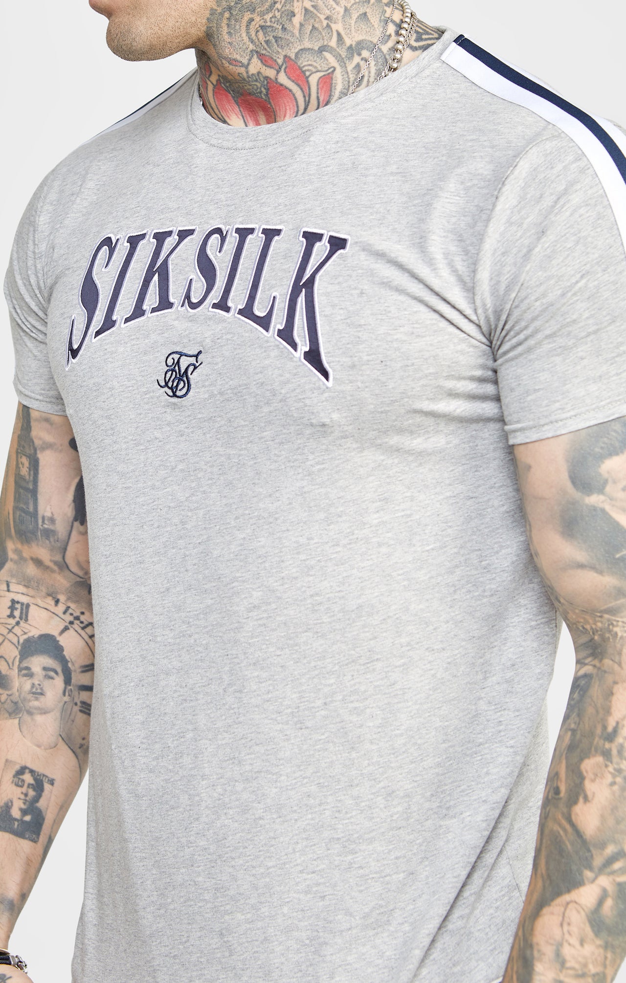 Grey Collegiate Muscle Fit T-Shirt (1)