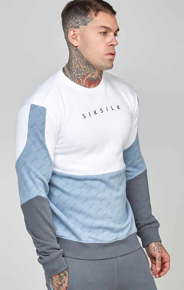White Cut & Sew Relaxed Fit Sweatshirt