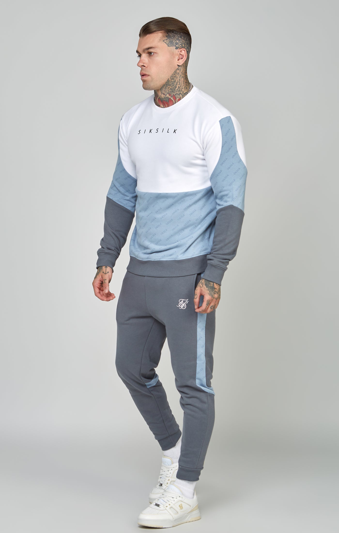 White Cut u0026 Sew Relaxed Fit Sweatshirt