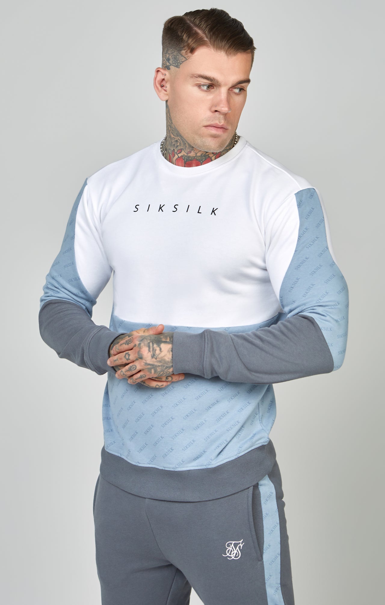 White Cut & Sew Relaxed Fit Sweatshirt (3)