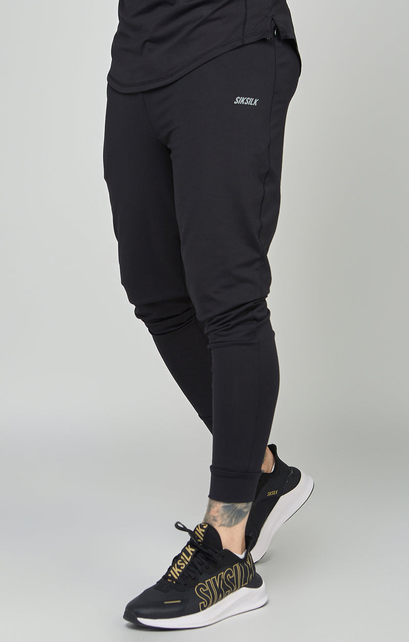 Black Sports Muscle Fit Track Pant
