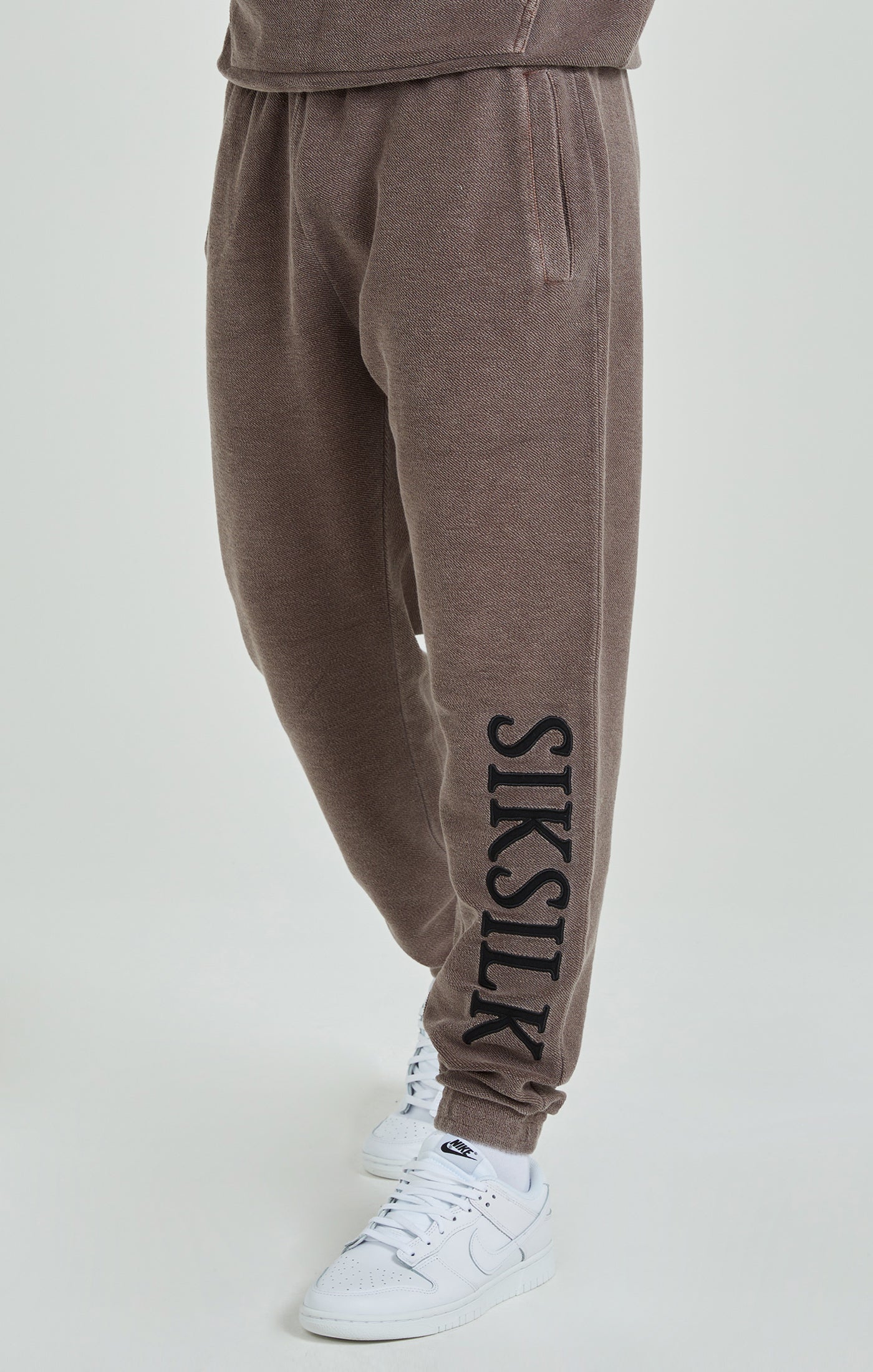 Load image into Gallery viewer, Brown Heavyweight Loopback Relaxed Joggers