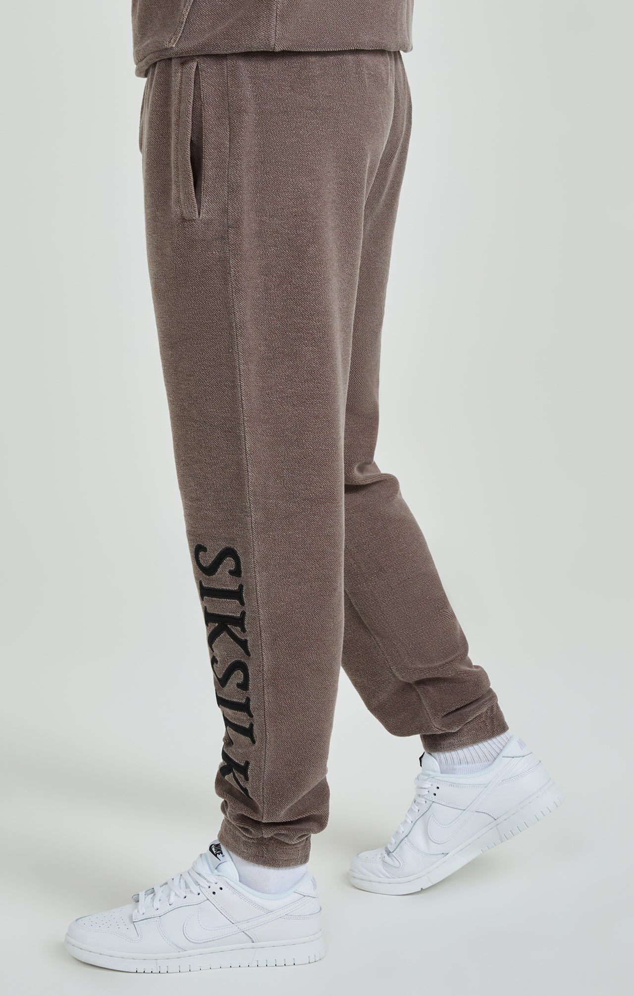 Brown Heavyweight Loopback Relaxed Joggers (2)