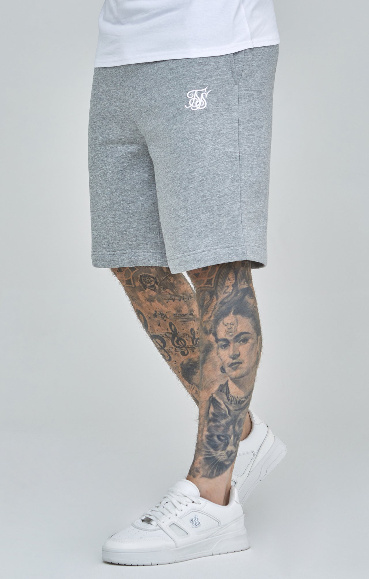 Grey Marl Essential Fleece Shorts