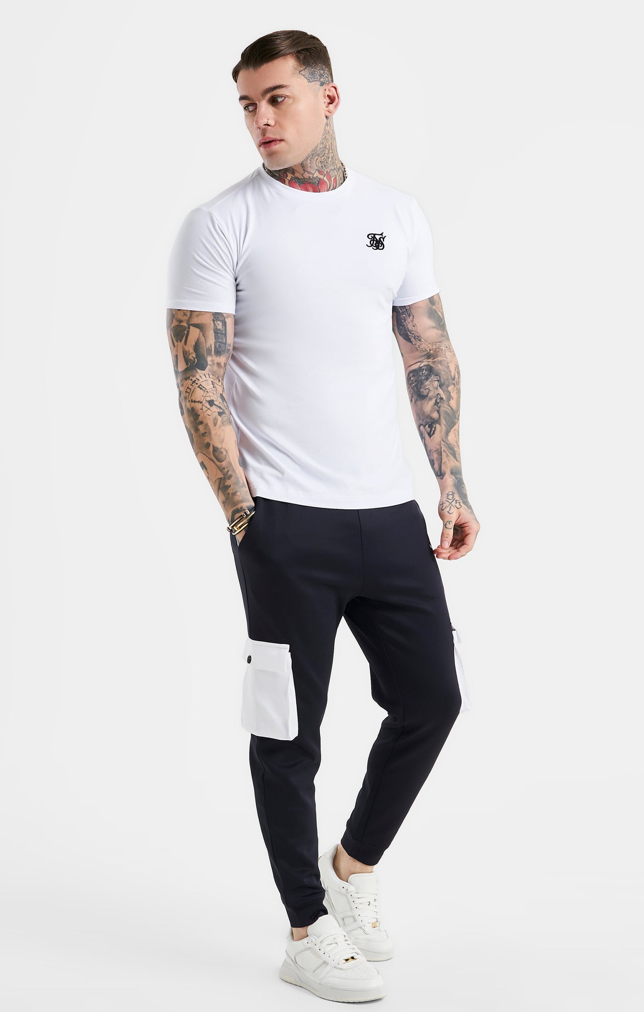White Essential Short Sleeve Muscle Fit T-Shirt (3)