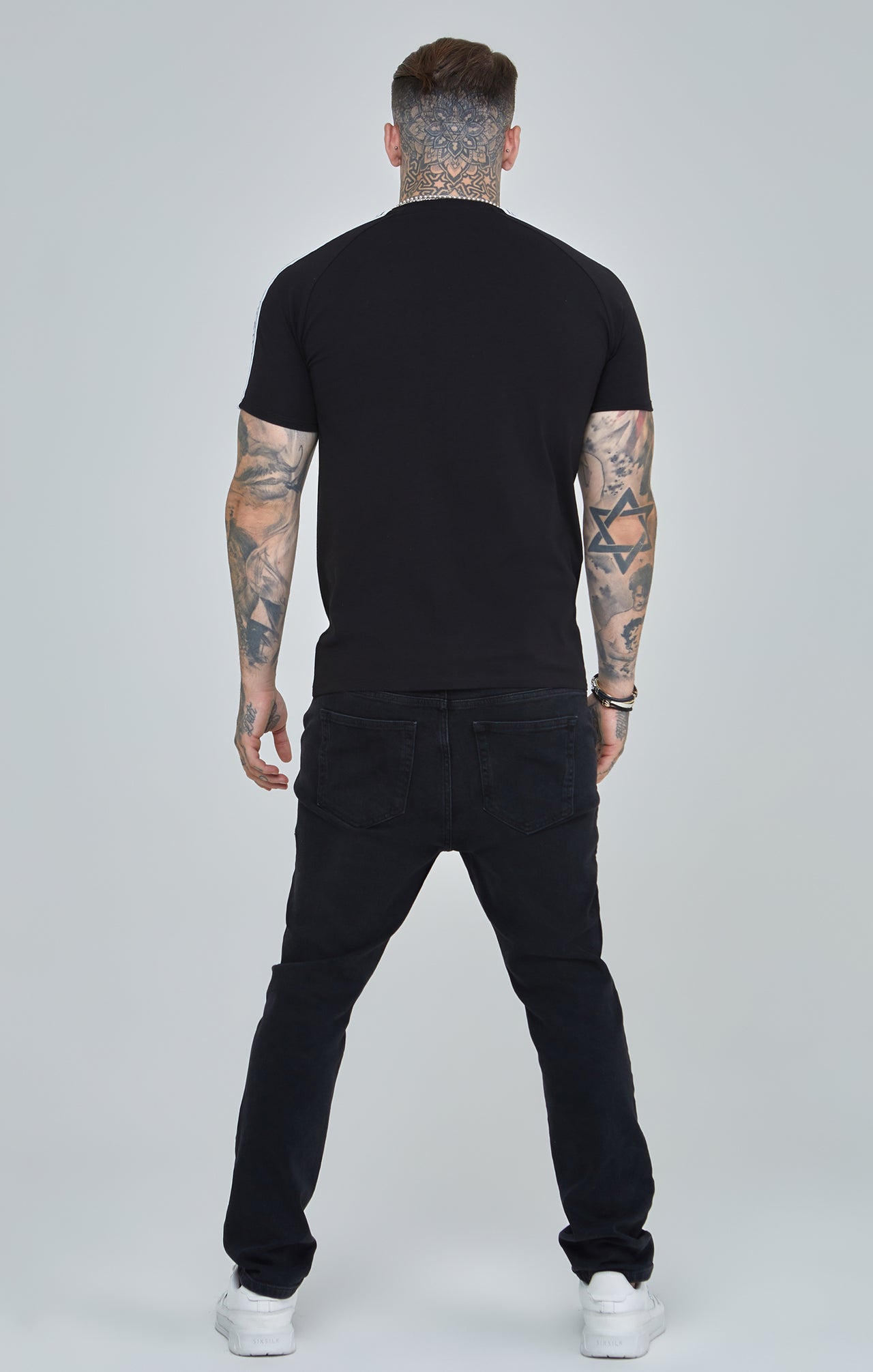 Black Taped Raglan T-Shirt (4)