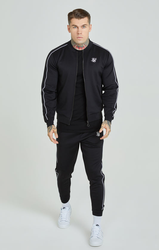 Black Panelled Tracksuit