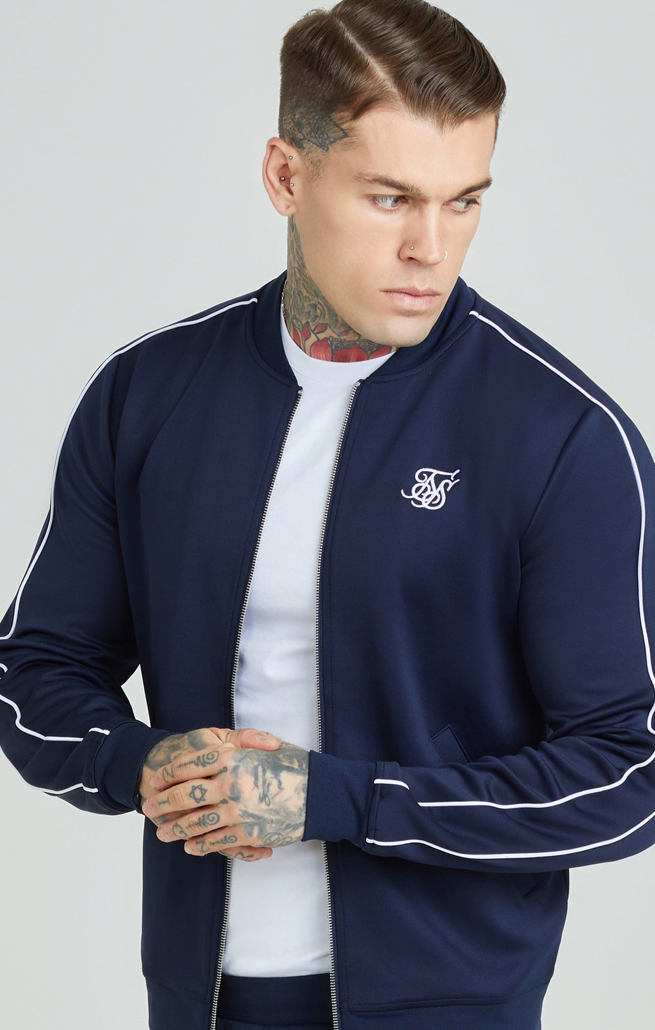 Navy Panelled Tracksuit (1)