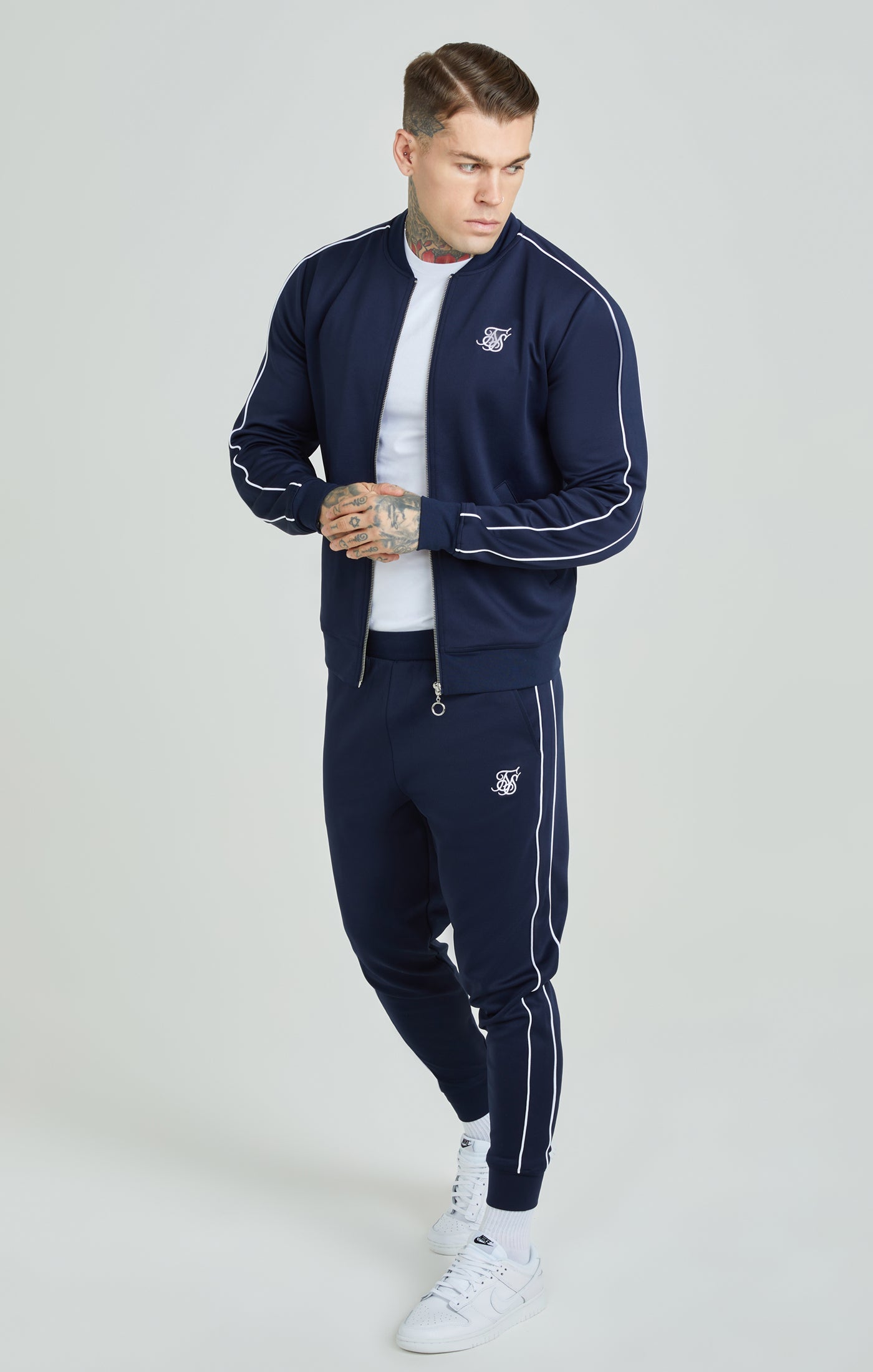 Load image into Gallery viewer, Navy Panelled Tracksuit (3)