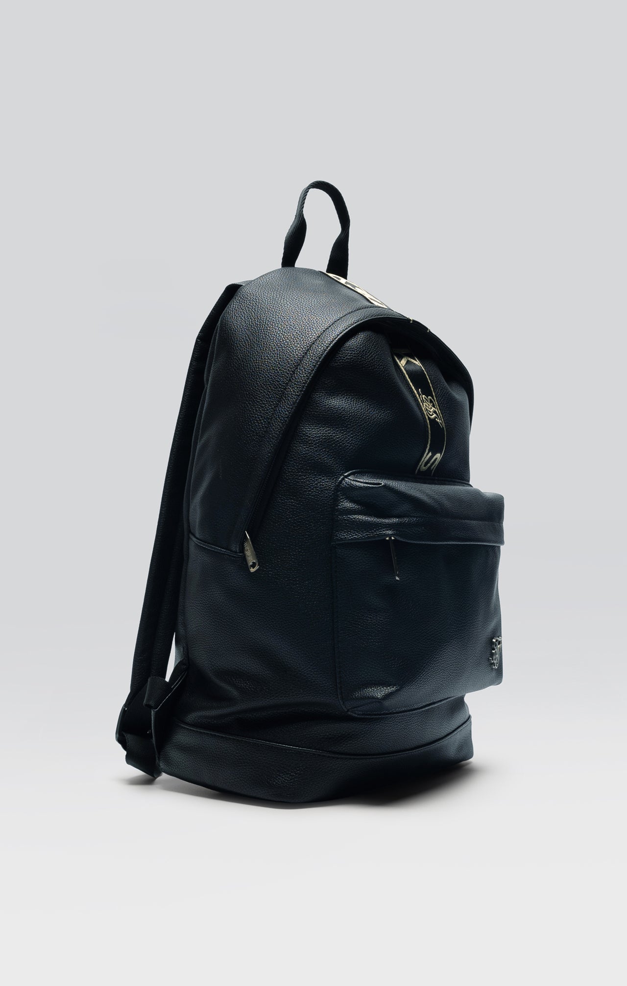 Black PU Taped Backpack (1)