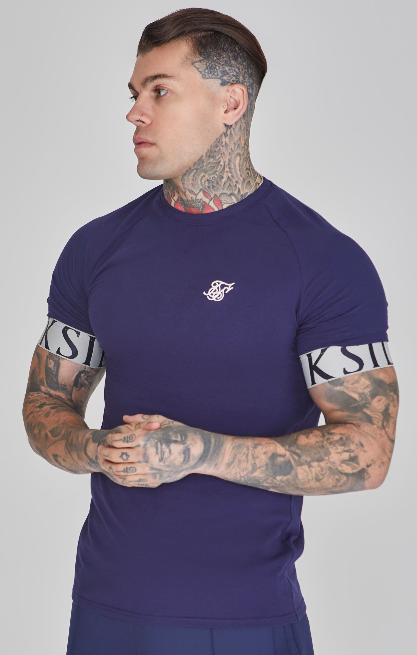 Camiseta tecnica azul marino para hombre SikSilk SikSilk ES