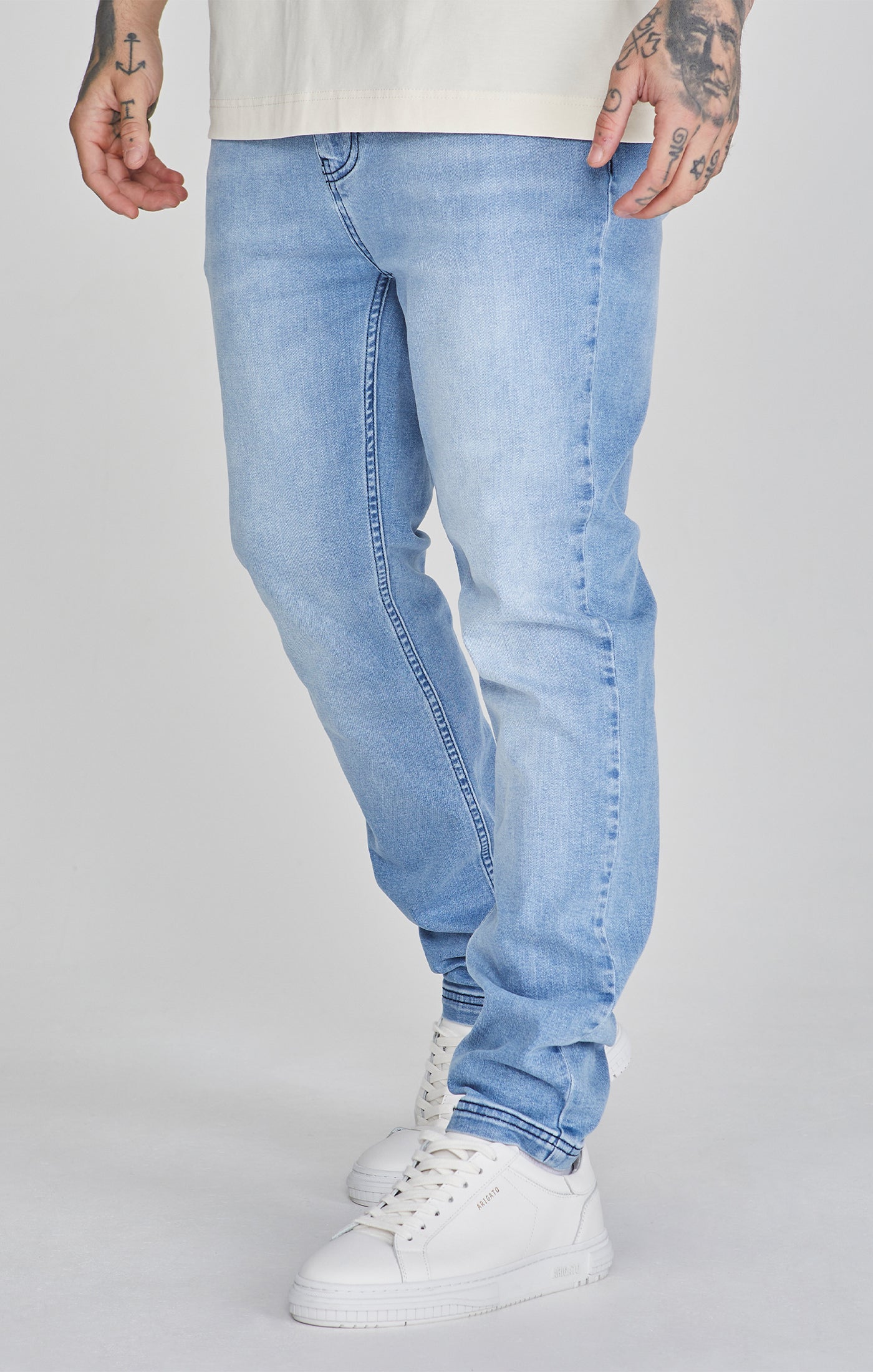 SikSilk Men s Light Blue Drop Crotch Jeans SikSilk UK