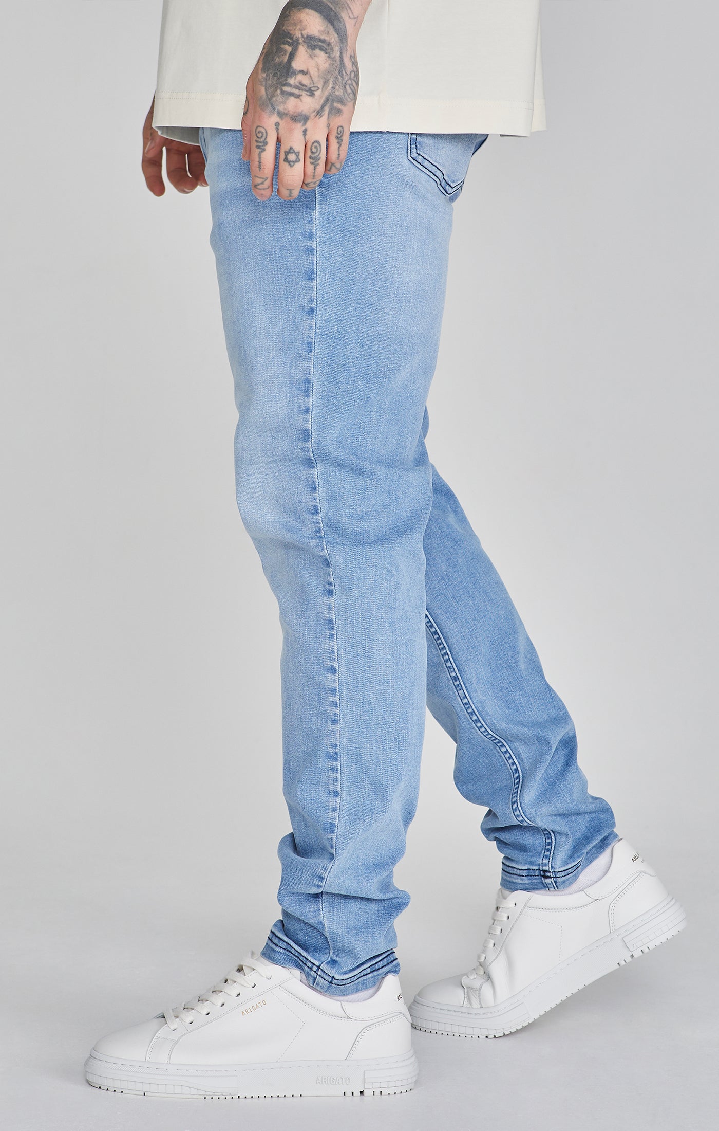 SikSilk Men s Light Blue Drop Crotch Jeans SikSilk UK