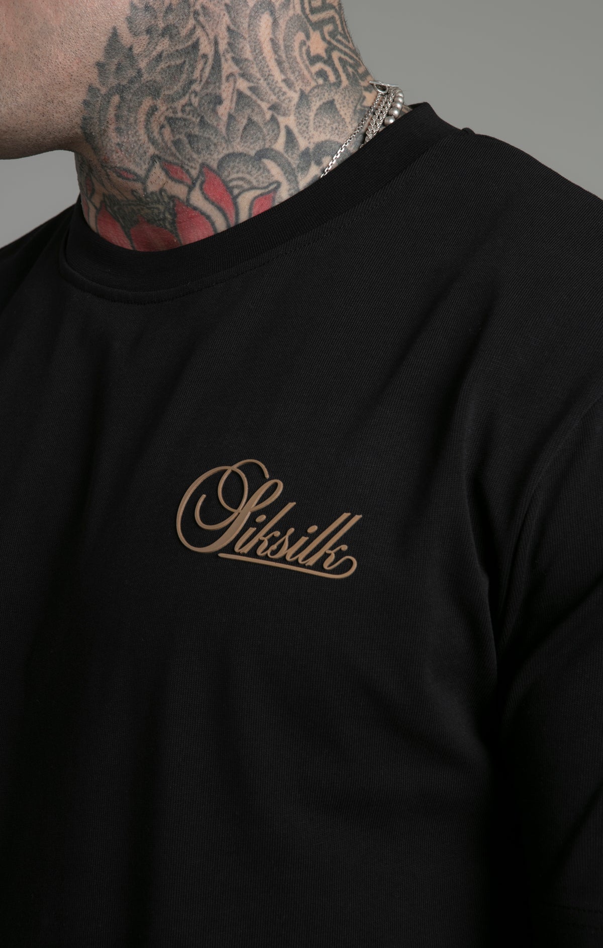 SikSilk Men's Black Relaxed Fit T Shirt | SikSilk UK