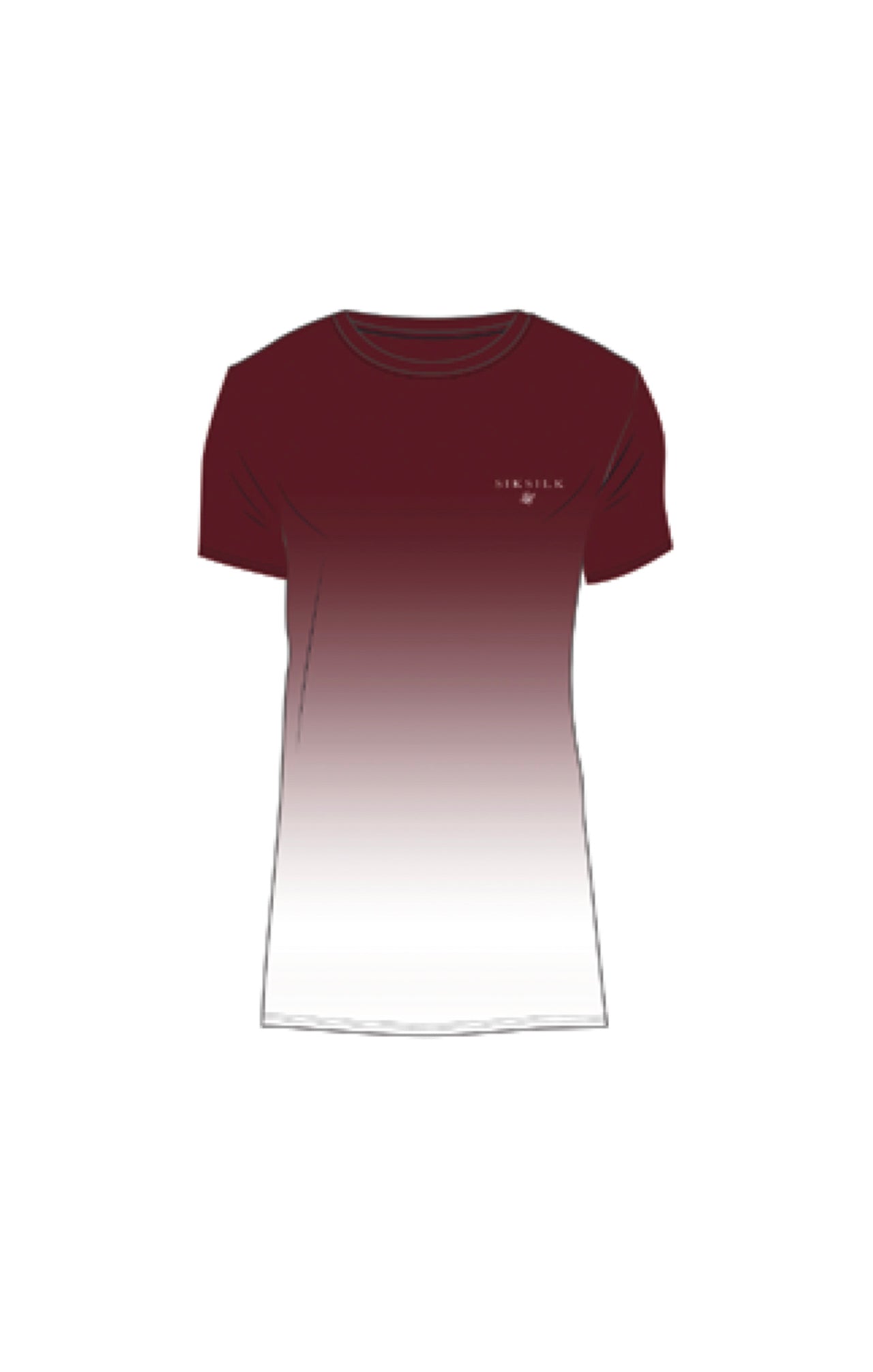 Burgundy White Fade T-Shirt