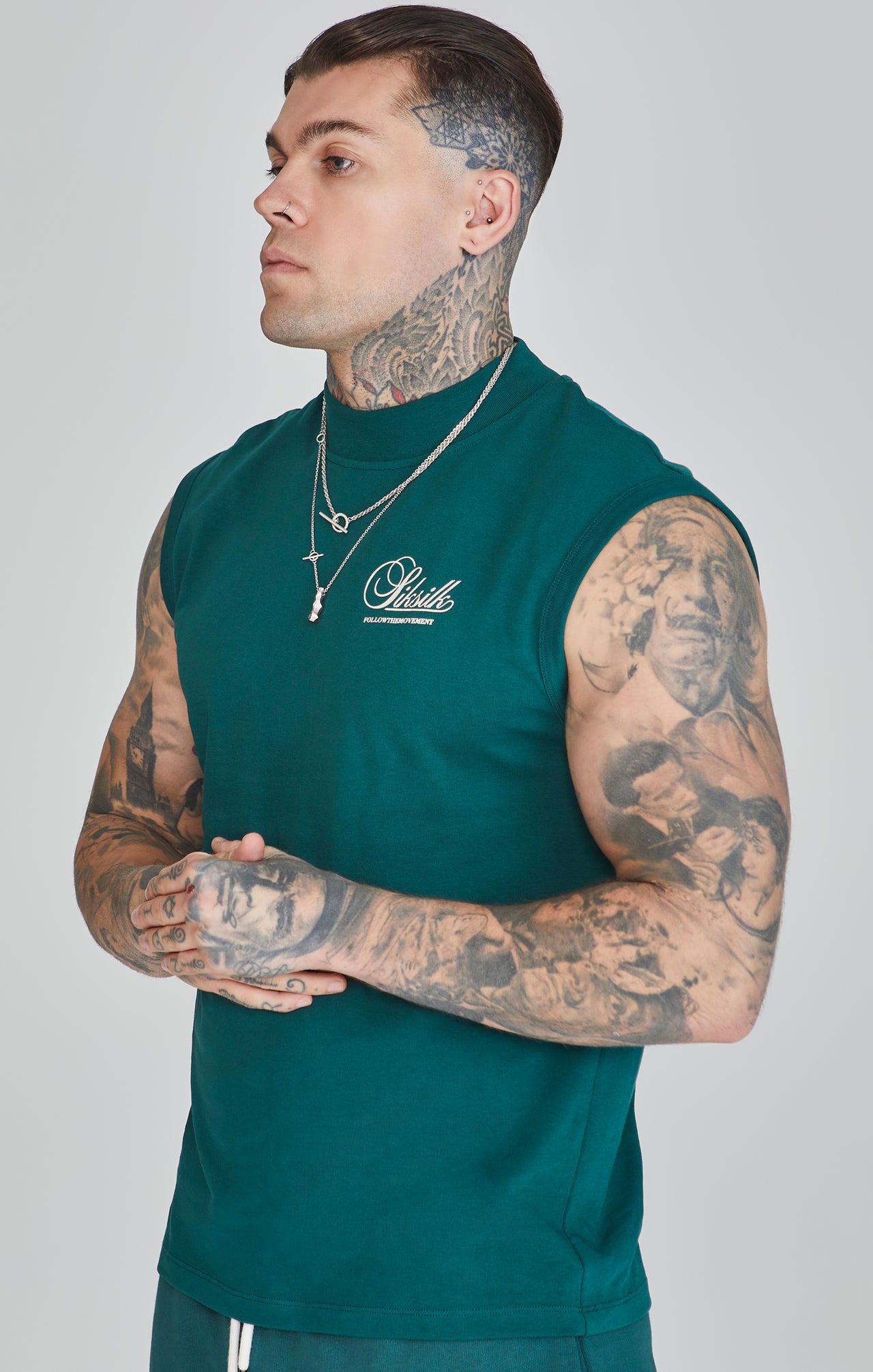 Green Sleeveless T-Shirt