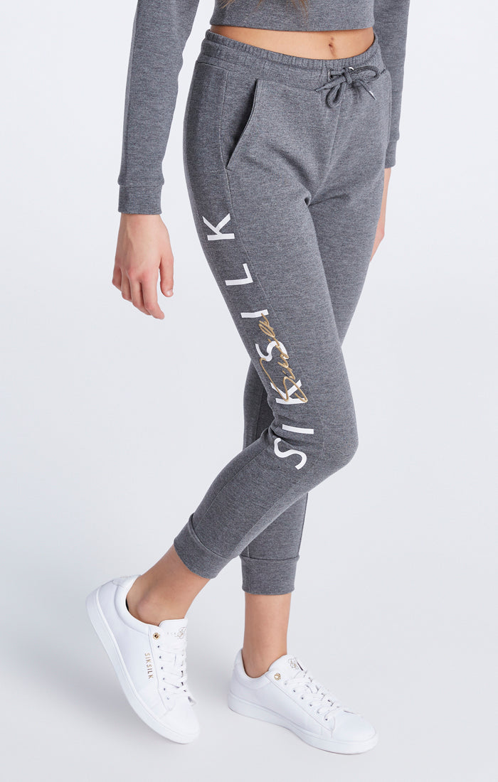 Girls Grey Marl Signature Track Pant