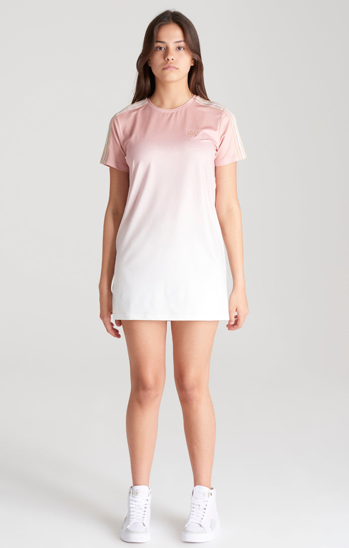 Girls Pink Fade T-Shirt Dress