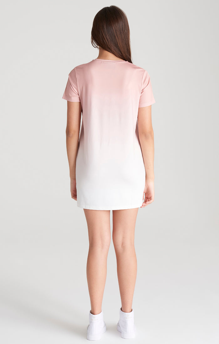 Girls Pink Fade T-Shirt Dress (4)