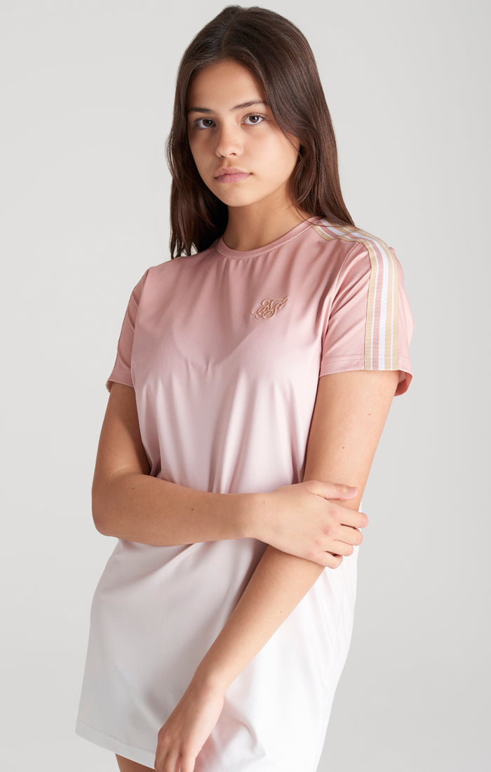 Girls Pink Fade T-Shirt Dress (1)