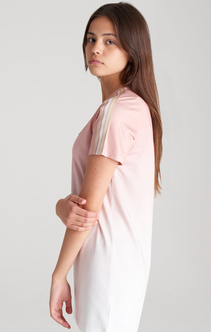 Girls Pink Fade T-Shirt Dress (2)