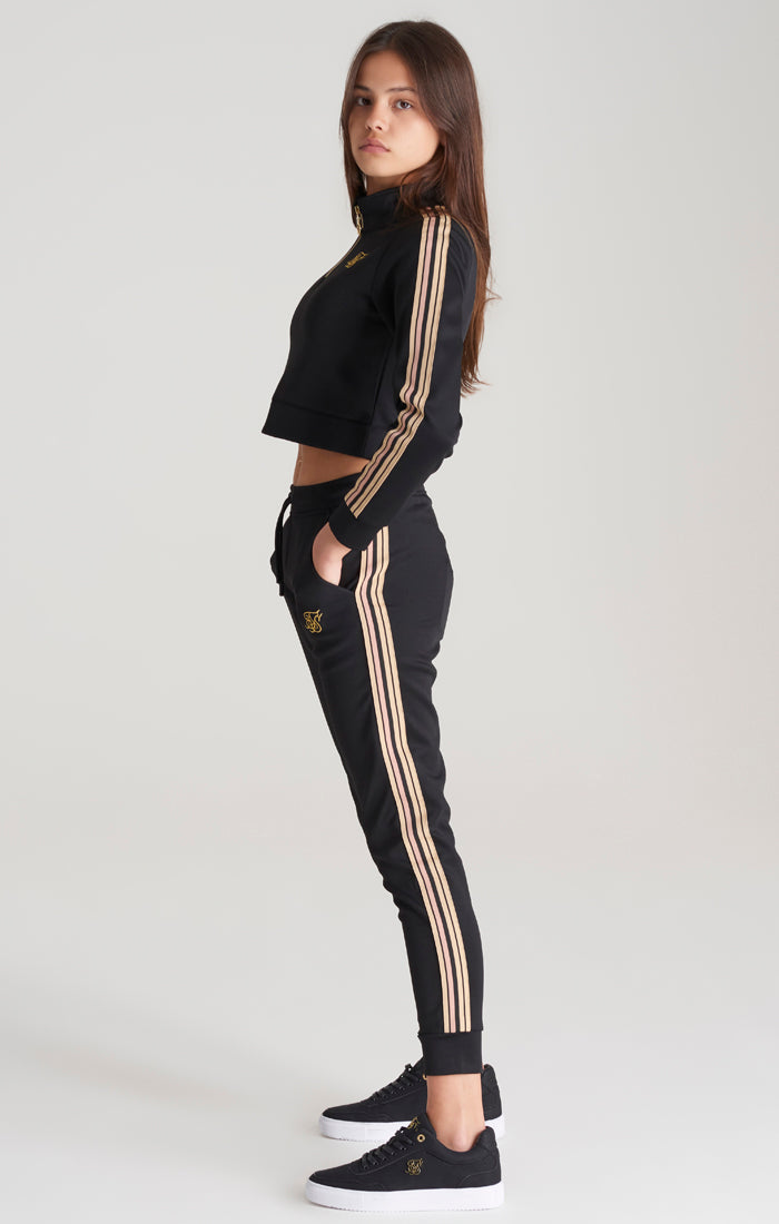 Load image into Gallery viewer, Girls Black Taped Track Pant (6)