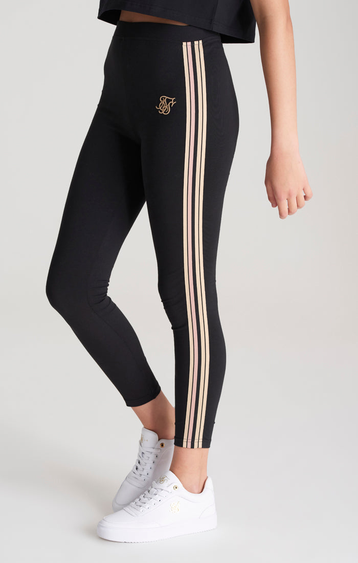 Girls Black Taped Legging (1)