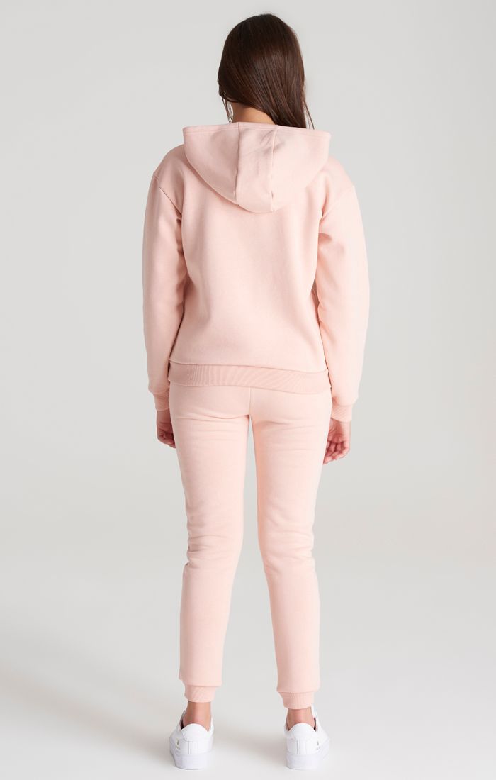 Girls Pink Signature Cropped Hoodie (3)