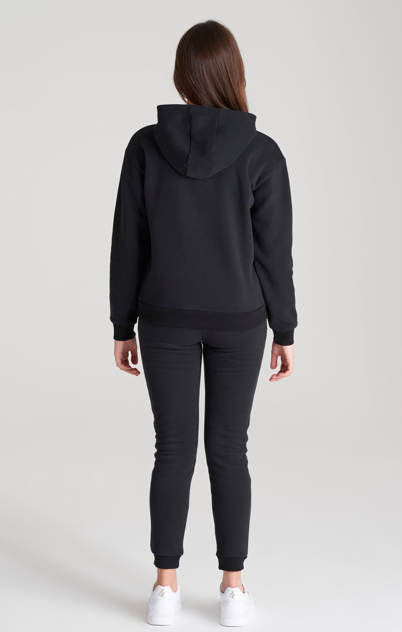 Load image into Gallery viewer, Girls Black Signature Overhead Hoodie (6)