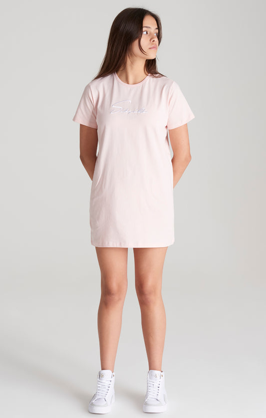 Girls Pink Signature T-Shirt Dress