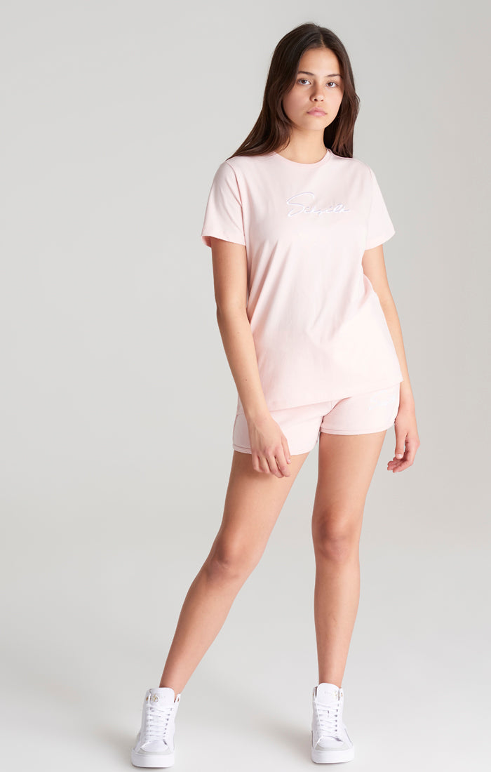 Load image into Gallery viewer, Girls Pink Signature Runner Short (3)