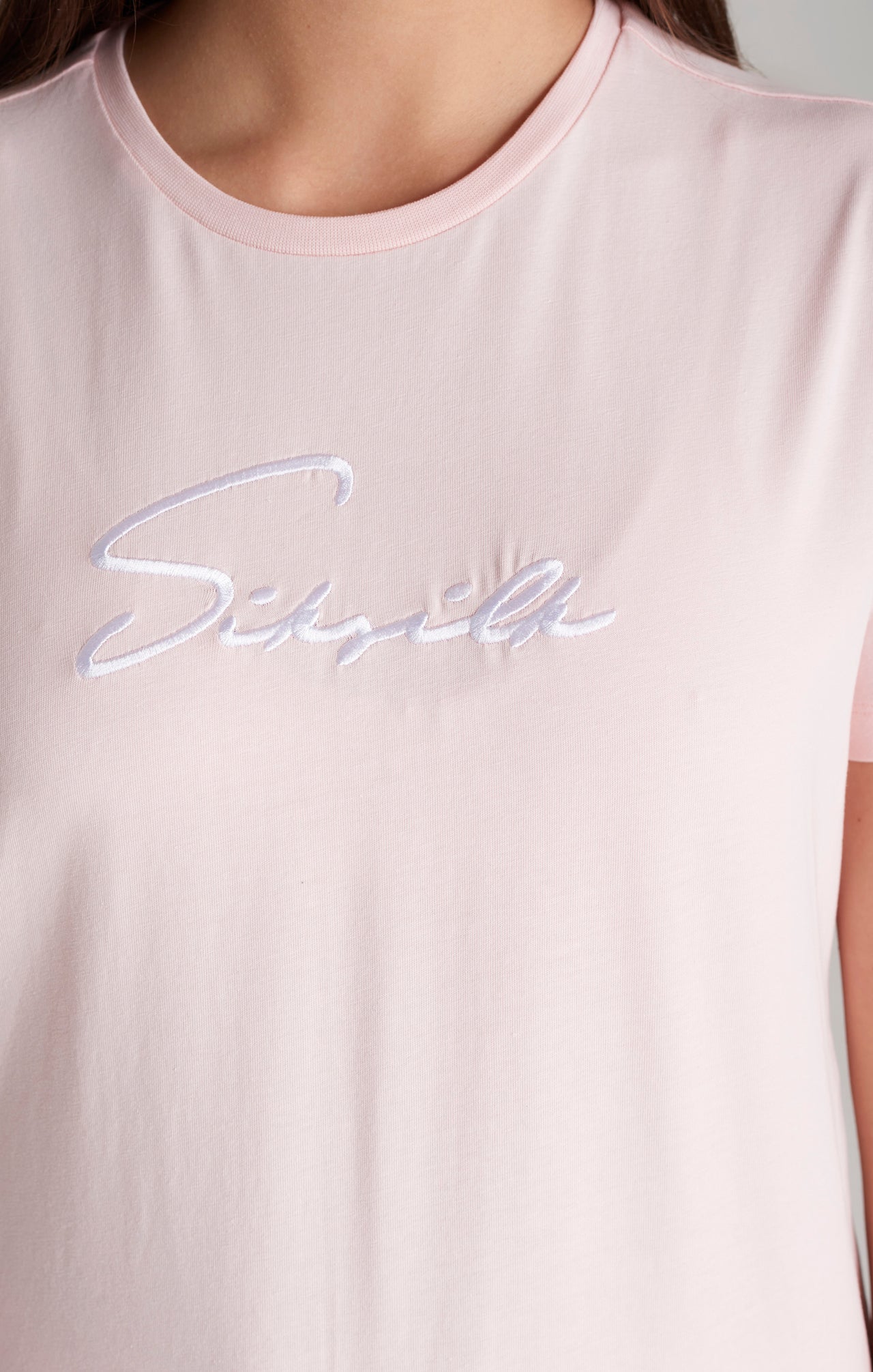 Girls Pink Signature Boyfriend T-Shirt (1)