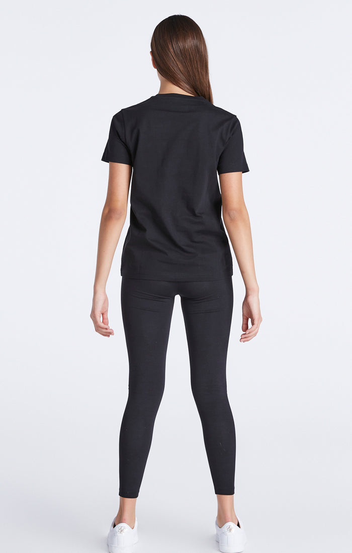 Girls Black Essentials Boyfriend T-Shirt (1)