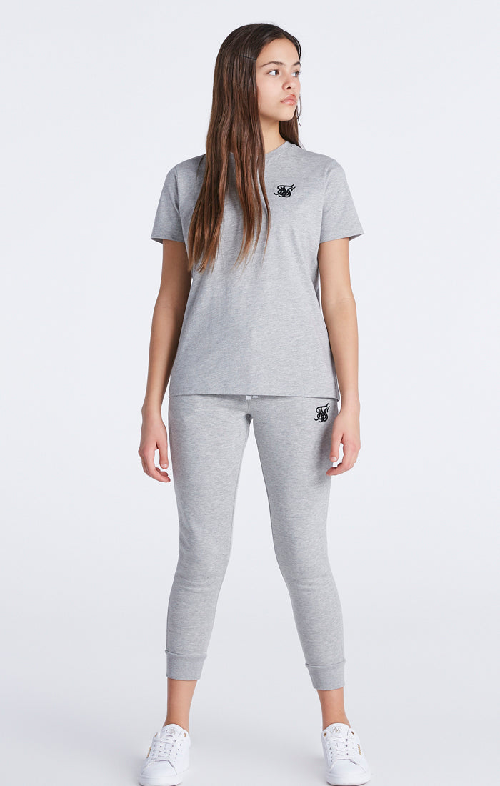 Girls Grey Marl Essentials Boyfriend T-Shirt (2)
