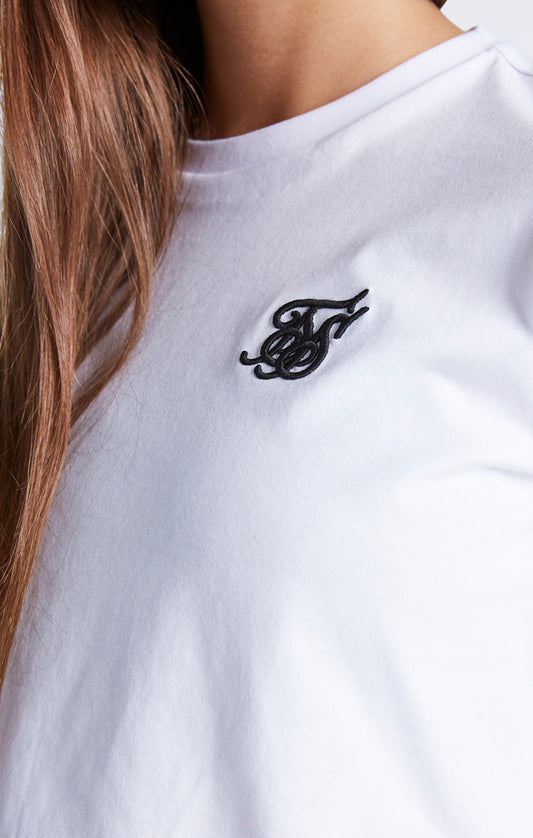 Girls White Essentials Cropped T-Shirt