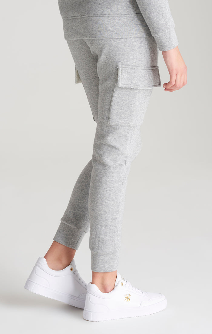SikSilk Cargo Joggers - Grey Marl (1)