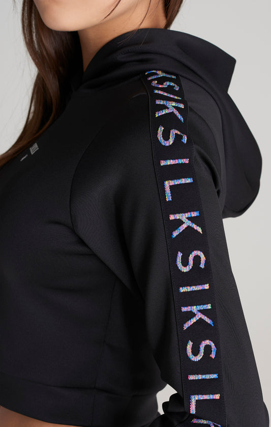 Girls Black Taped Track Top