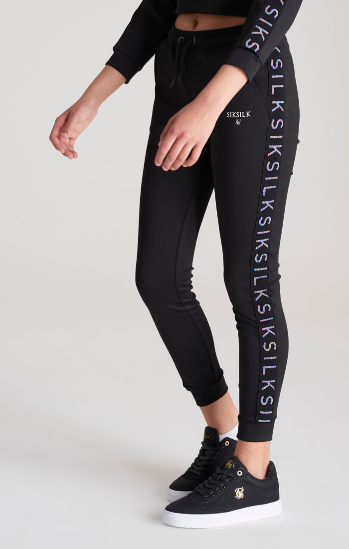 Girls Black Taped Track Pant (1)