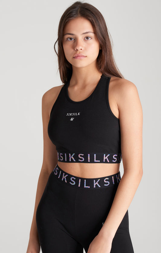 Girls Black Taped Bralette