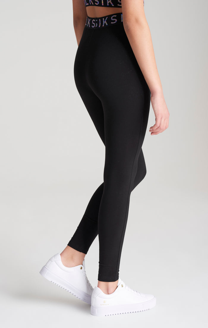 Girls Black Taped Legging (1)